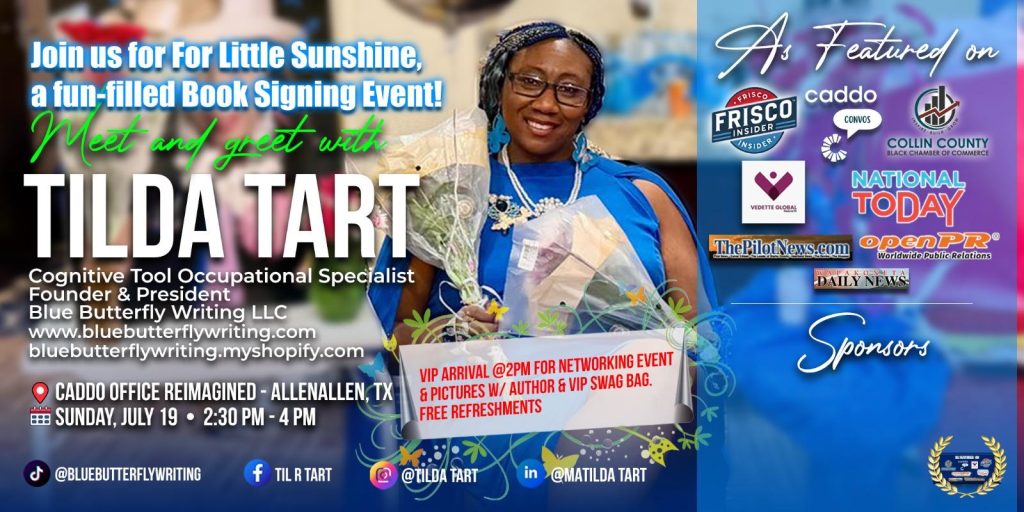 Join us for For Little Sunshine, a fun-filled Book Signing Event!