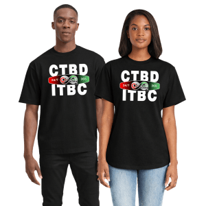 CirculateBLACK 365 Male and Female Black Tee - CTBD ITBC